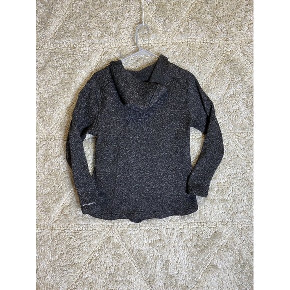 Eddie Bauer Womens Full Zip Hoodie Black Gray Heather Lightweight Size Small - Picture 10 of 11